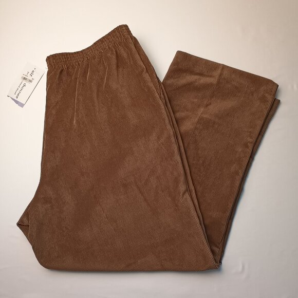 NWT Alfred Dunner Corduroy Pants Size 18 Short High Rise Straight Leg Spruce - Picture 1 of 10